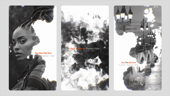 Photo of Black and White Vertical Ink Slideshow – Videohive 58781306