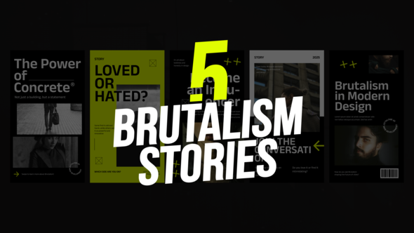 Photo of Brutalism Stories | Premiere Pro – Videohive 59140311