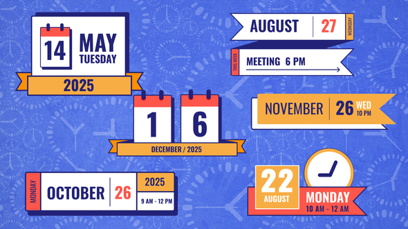 Photo of Calendar Date Time Reminder Lower Thirds 2 – Videohive 59243356
