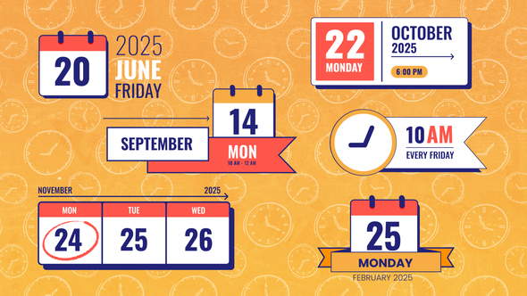 Photo of Calendar Date Time Reminder Lower Thirds – Videohive 58727088