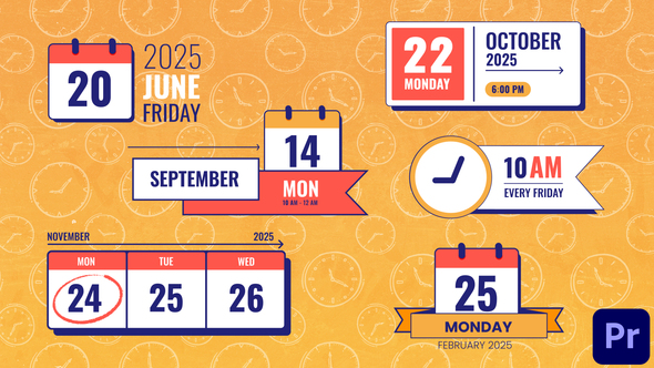 Photo of Calendar Date Time Reminder Lower Thirds – Videohive 58727248