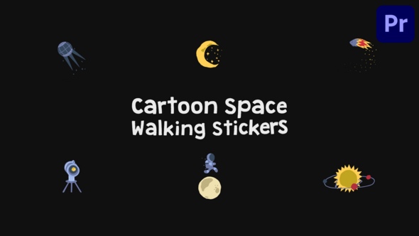 Photo of Cartoon Space Walking Stickers for Premiere Pro – Videohive 59184698