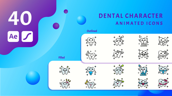 Photo of collection of dental icon characters – Videohive 59235798
