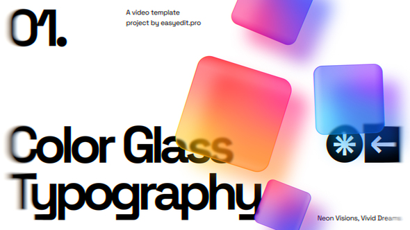 Photo of Color Glass Typography – Videohive 59350443