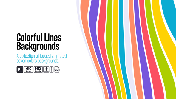 Photo of Colorful Lines Backgrounds for Premiere Pro – Videohive 59159638