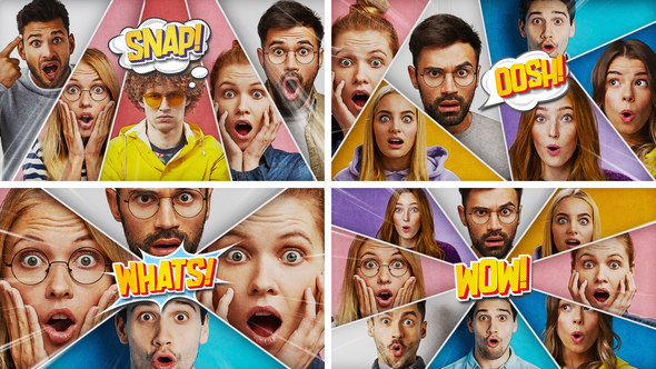 Photo of Comic Multi Split Screen Reactions – Videohive 59484750