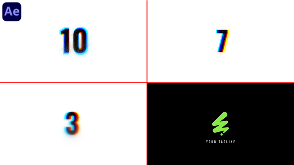 Photo of Countdown Glitch Logo Reveal – Videohive 59453385