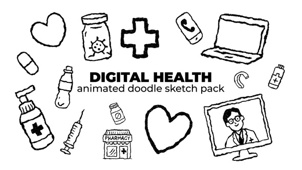 Photo of Digital Health – Animated Doodle Sketch Pack – Videohive 59244637