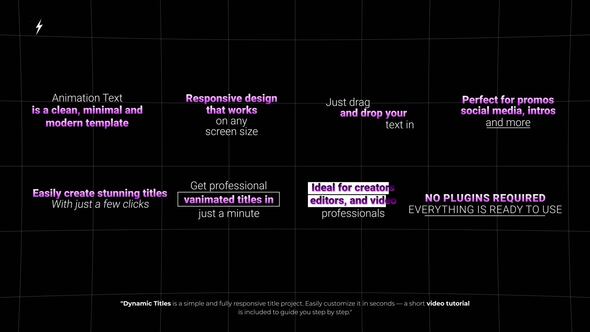 Photo of Dynamic Titles  AE – Videohive 58089301