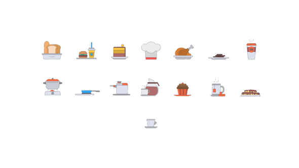 Photo of Food and Drinks Icons vol. 1 – Videohive 58130066