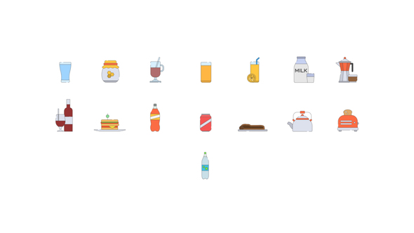 Photo of Food and Drinks Icons vol. 2 – Videohive 58130099