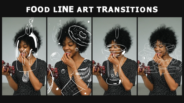 Photo of Food Line Art Transitions for Premiere Pro – Videohive 59390611