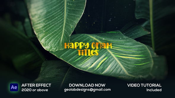 Photo of Happy Onam Titles – Videohive 59465100