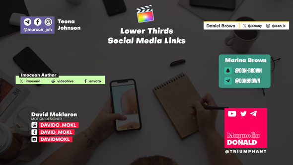 Photo of Lower Thirds – Social Media Links | FCPX – Videohive 59254795