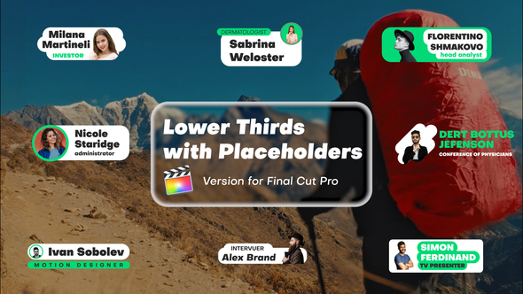 Photo of Lower Thirds with Placeholders | FCPX – Videohive 59388169