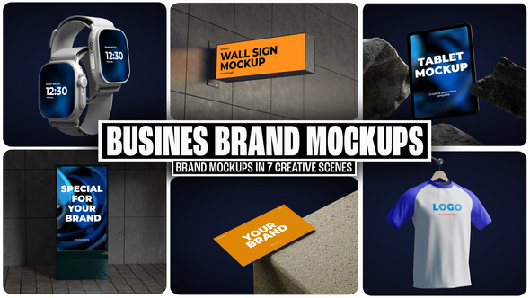 Photo of Minimal Business Mockups – Logo, Card & Brand Identity Templates – Videohive 59243889