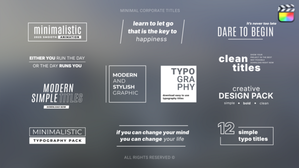 Photo of Minimal Corporate Titles  FCPX – Videohive 59253158