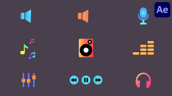 Photo of Music Icons for After Effects – Videohive 59183995