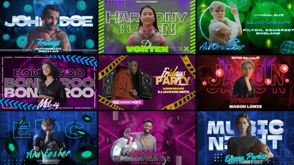 Photo of Neon Rhythm Freeze Frame Pack – Videohive 59239360