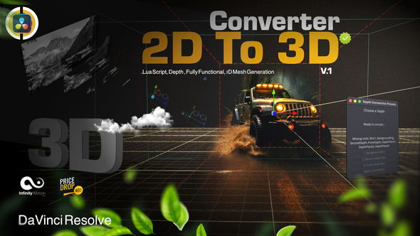 Photo of Convert 2D to 3D Image | One Click DaVinci Resolve – Videohive 57861505
