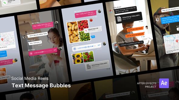 Photo of Reels – Text Message Bubble After Effects Project Files – Videohive 59410193