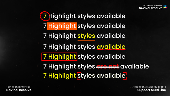 Photo of Text Highlight Davinci Resolve – Videohive 59286965