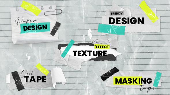 Photo of Torn Crumple Paper Tapes Titles Lowerthirds – Videohive 58656161