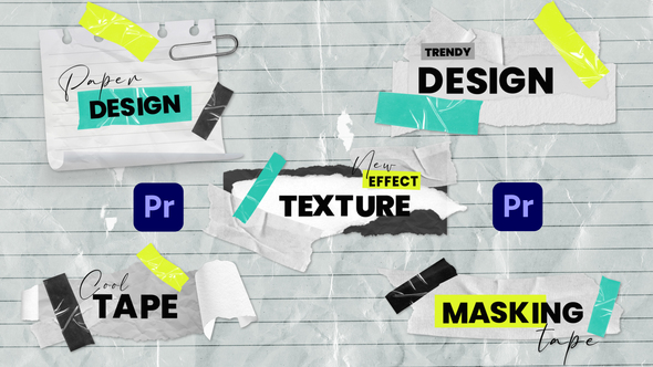 Photo of Torn Crumple Paper Tapes Titles Lowerthirds – Videohive 58657165