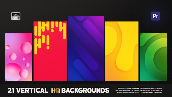 Photo of Vertical Colorful Shape Backgrounds – Videohive 59253530