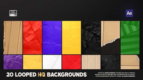 Photo of Vertical Craft Paper Backgrounds – Videohive 59235618