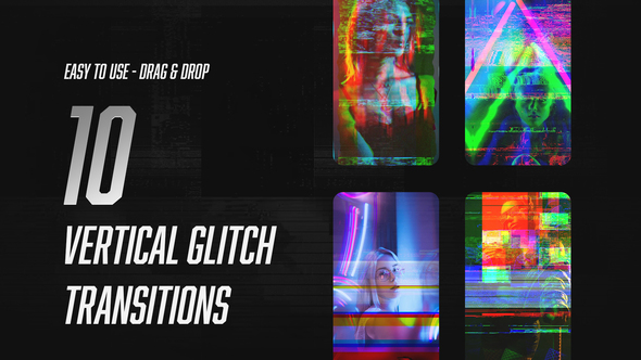 Photo of Vertical Glitch Transitions – Videohive 59359626