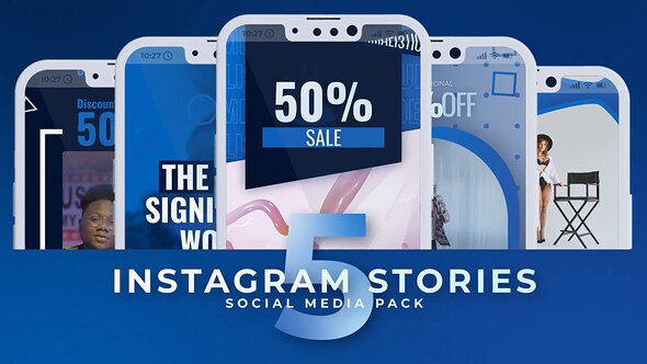 Photo of Vertical Instagram Reel Blue MOGRT Premiere Pro – Videohive 59332168