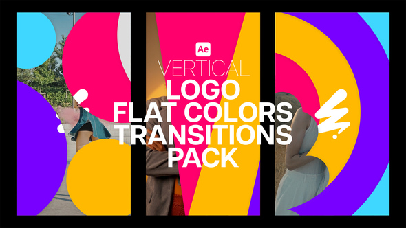 Photo of Vertical Logo Flat Colors Transitions Pack – Videohive 59392314