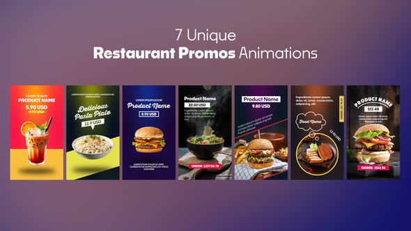 Photo of Vertical Restaurant Food Promo Animations – Videohive 59165381