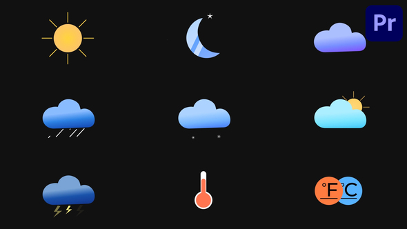 Photo of Weather Forecast Icons for Premiere Pro – Videohive 59156876