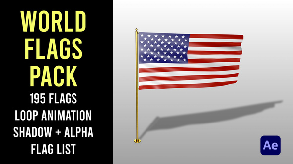 Photo of World Flags Pack Loop Shadow + Alpha – Videohive 59435277