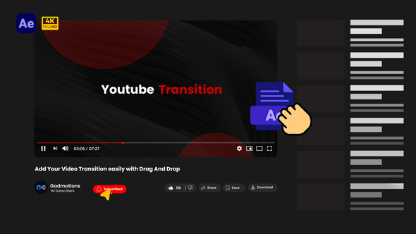 Photo of YouTube Like & Subscribe CTA Transition – Videohive 59276712