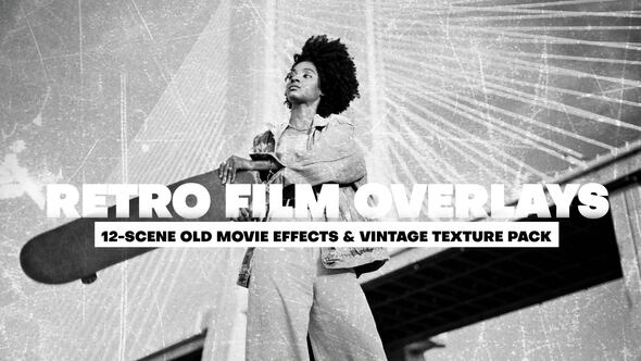 Photo of 12-Scene Retro Film Overlays – Old Movie Effects & Vintage Texture Pack – Videohive 59579439