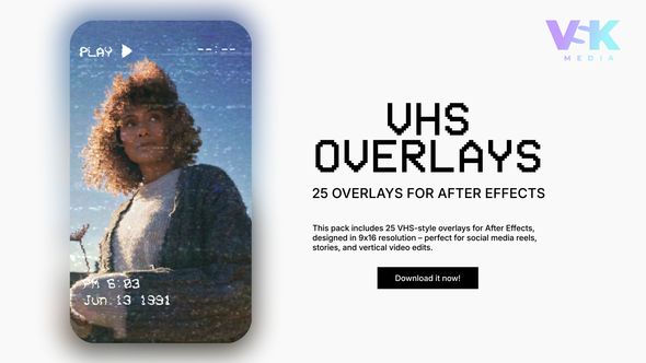 Photo of 25 Vertical VHS Overlays for After Effects – Videohive 59306706
