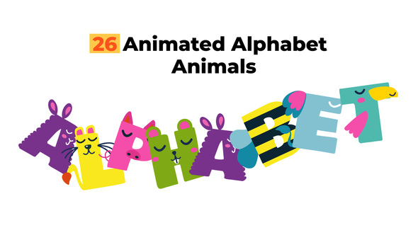Photo of 26 Animated Alphabet Animals – Videohive 59453451