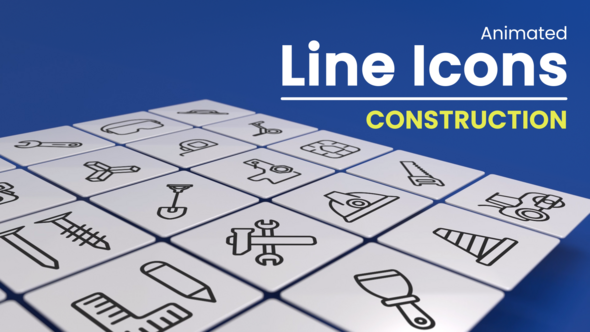 Photo of 50 Animated Construction Line Icons – Videohive 59799603