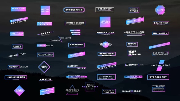 Photo of 50 Colorful Titles – Videohive 35784854