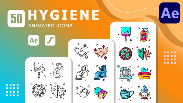 Photo of 50 Hygiene Icons Pack Animated | After Effects & Lottie Animation – Videohive 58143243