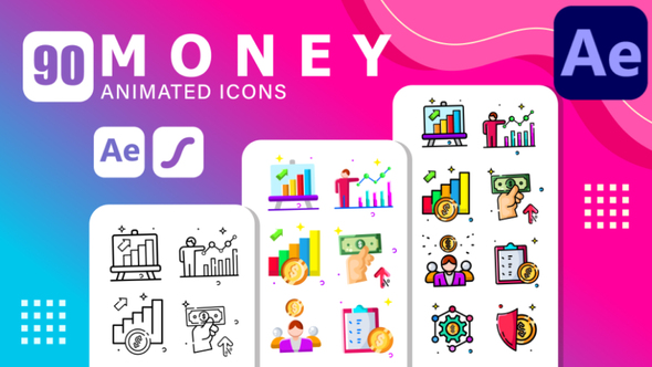 Photo of 90 Money Icons Pack Animated | After Effects Template & Lottie Animation – Videohive 58463943