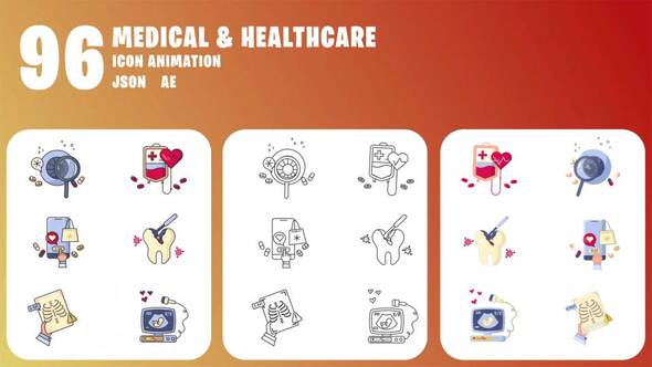 Photo of 96 Medical & Healthcare Animated Icons | After Effects & JSON – Videohive 59807122