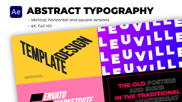 Photo of Abstract Typography – Videohive 59913466