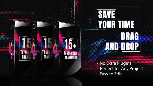 Photo of Analog VHS Glitch Transition Bundle-Vintage TV Glitch Effects for Video Editing – Videohive 59698535