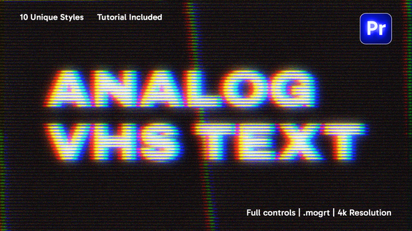 Photo of Analog VHS Text Animation – Videohive 59631542