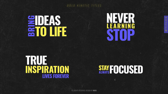 Photo of Bold Kinetic Titles – Videohive 59752182