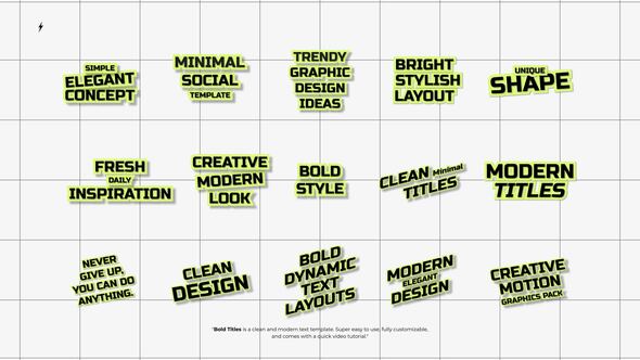Photo of Bold Titles 1.0 | After Effects – Videohive 59751900
